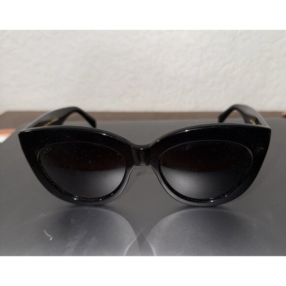 DIFF Alisa BK-GR233P Black Cat-Eye Sunglasses EX Trendy Round Lens Glasses - Picture 4 of 7